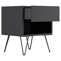 Posseik 2er Nachttisch-Set Industrial B 40 cm Grafit 4