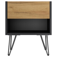 Posseik 2er Nachttisch-Set Industrial B 40 cm Grafit & E
