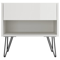 Posseik 2er Nachttisch-Set Industrial B 50 cm Weiß hoc