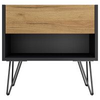 Posseik 2er Nachttisch-Set Industrial B 50 cm Grafit & E
