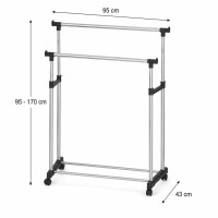 Rollgarderobe Poldis 2 in alu-chrom-grau 4