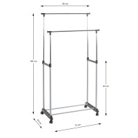 Rollgarderobe Samas in alu-chrom-grau 4