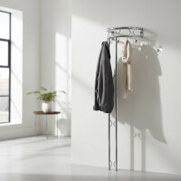 Wandgarderobe Kendos in Stahl chrom